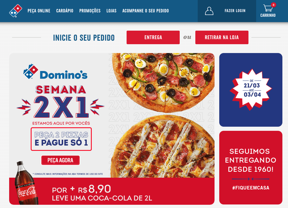 E-commerce de restaurantes – Domino's