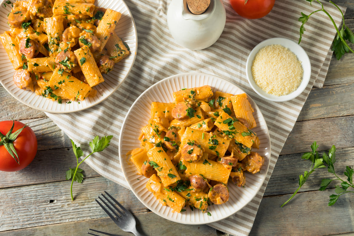 Macarrão tipo rigatoni