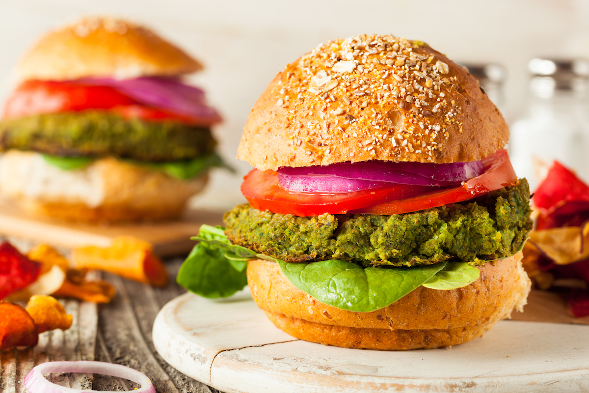 hambúrguer vegetariano de lentilha